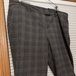 Charcoal plaid dress pants